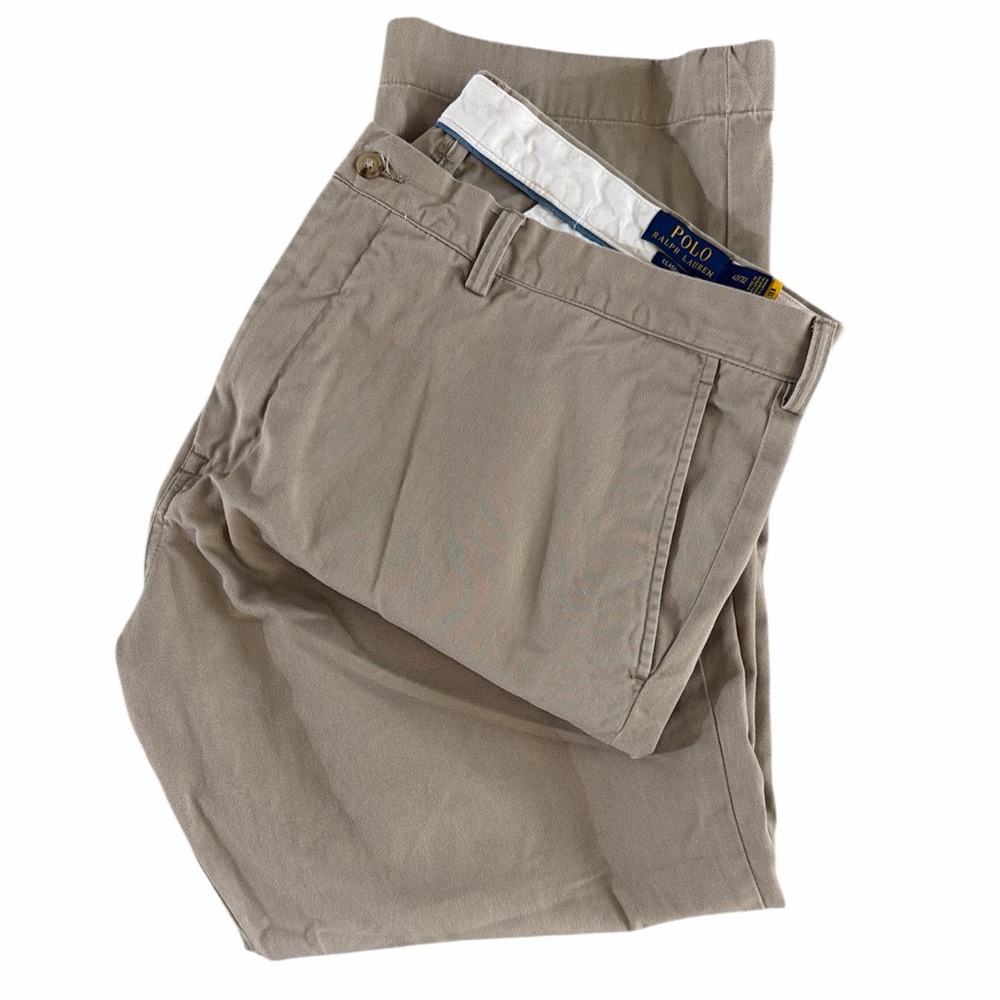 Polo Ralph Lauren The Chino Classic Fit Men 42x32 Casual Tan Straight Leg Pants